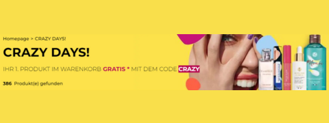 Crazy Days: Dein erstes Produkt im Warenkorb gibt es GRATIS