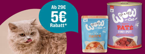 Angebot: 5€ Nachlass bei Zooroyal auf Katzenfutter WOW! Spare jetzt!