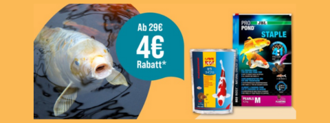 Jetzt 4€ Rabattcode auf Teichfutter bei ZooRoyal: Sparen beim Einkauf