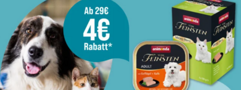 ZooRoyal Aktion: 4€ Ersparnis auf Hunde & Katzen Nassfutter