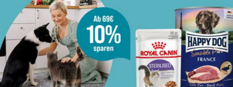 TOP-Deal bei ZooRoyal: 10% auf Nassfutter für Hund & Katze