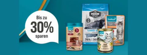 Premiumtiernahrung bei ZooRoyal mit bis zu 30% Ersparnis! 